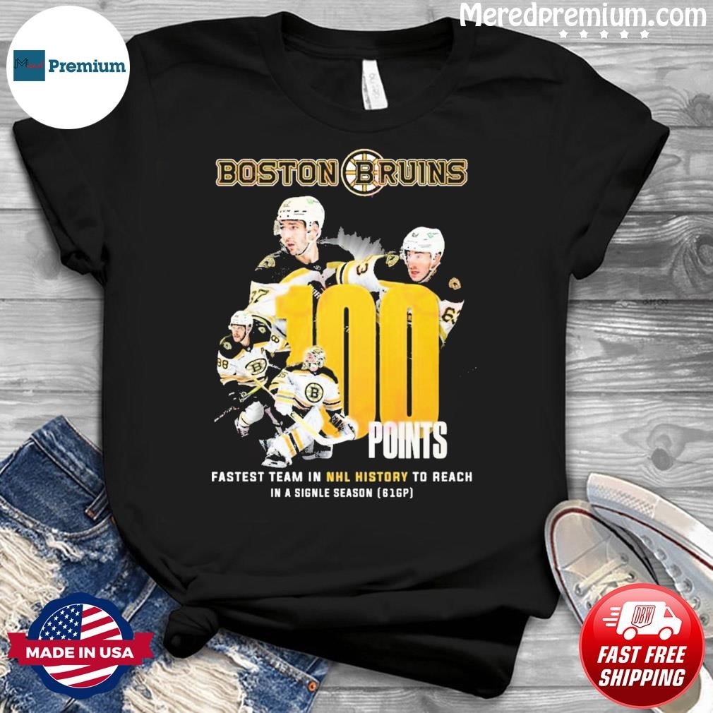Boston Bruins 100 Points Fastest Team In NHL History To Reach In A Signle Season Shirt
