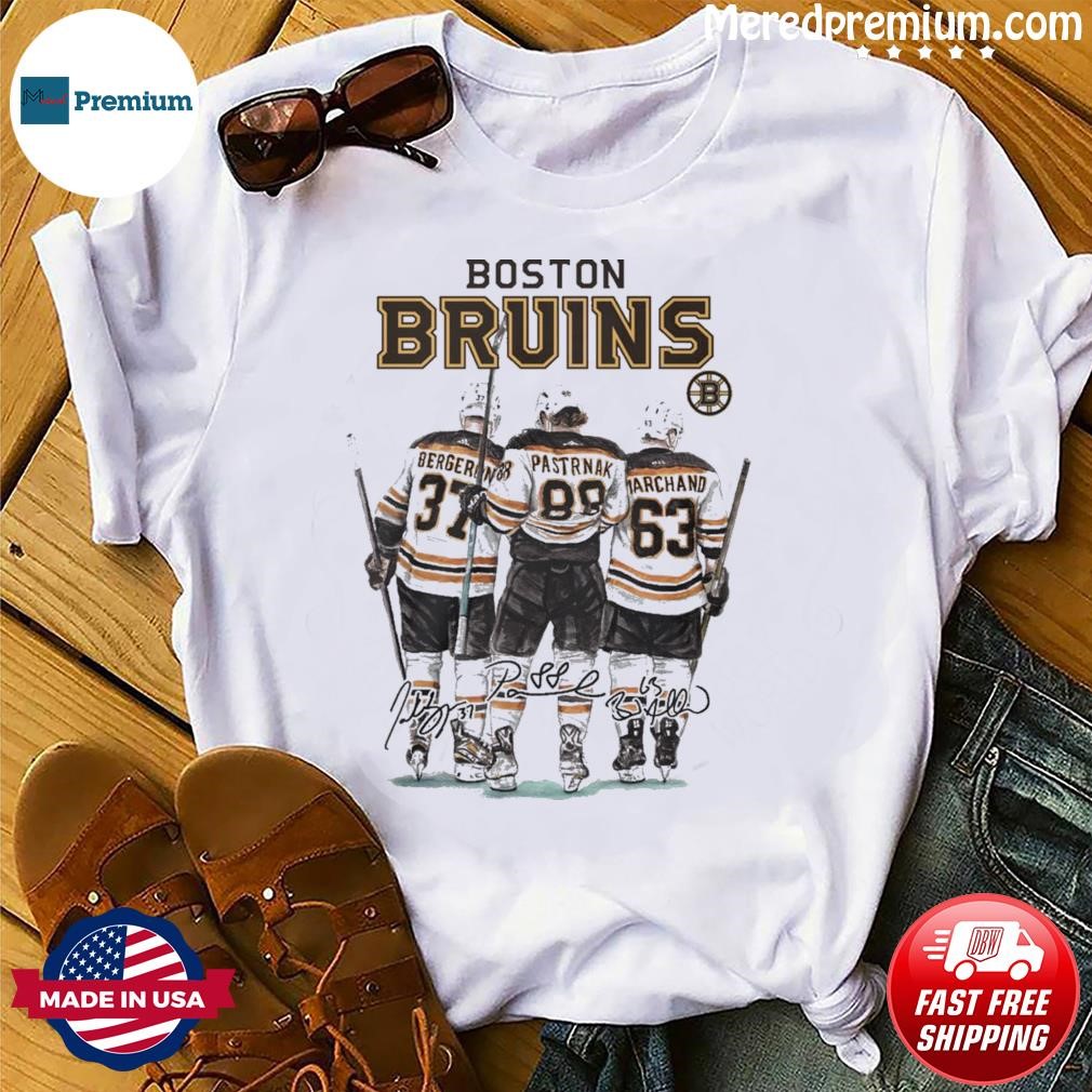 Boston Bruins Bergeron Pastrnak Marchand Signature Shirt