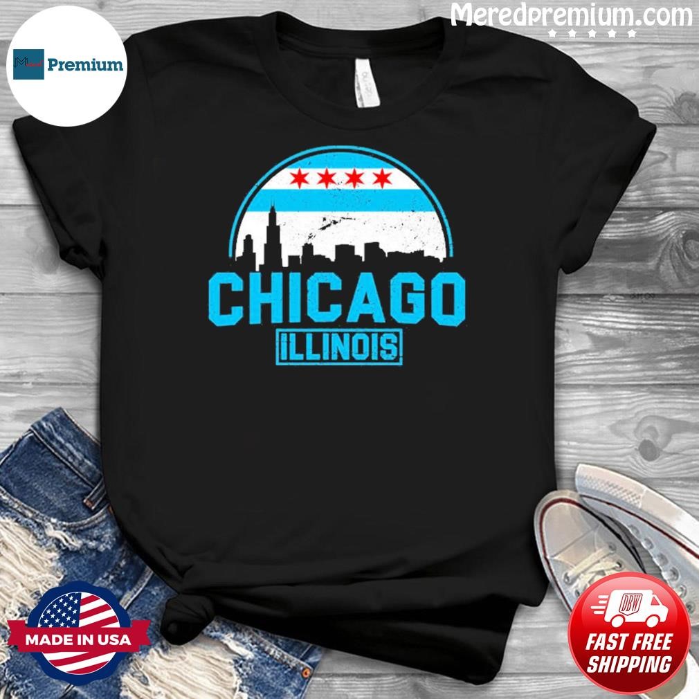 Chicago Illinois Vintage Flag Shirt