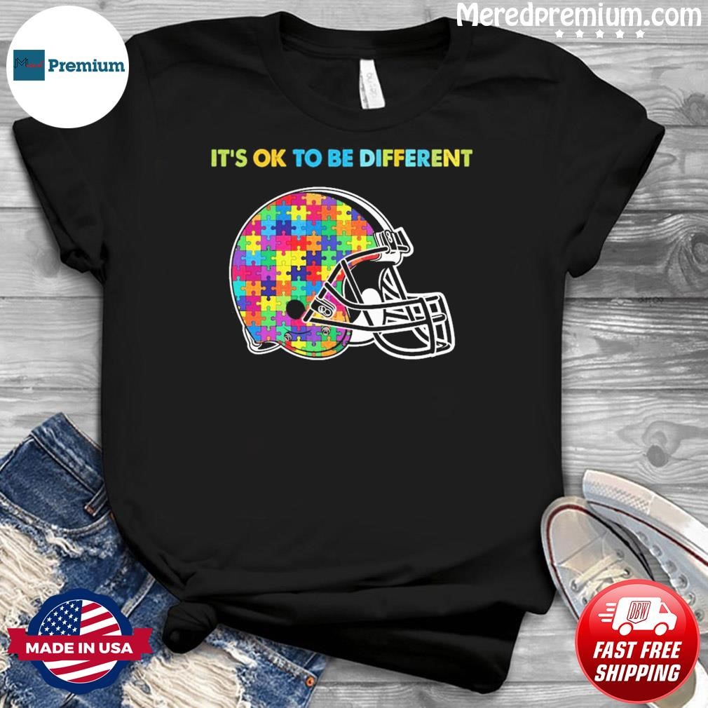 Cleveland Browns It's Ok To Be Different Autism Awareness Shirt
