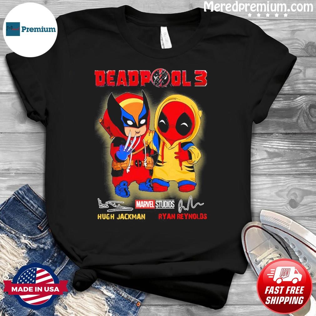 Deadpool 3 Character Hugh Jackman Ryan Reynolds Signature Shirt