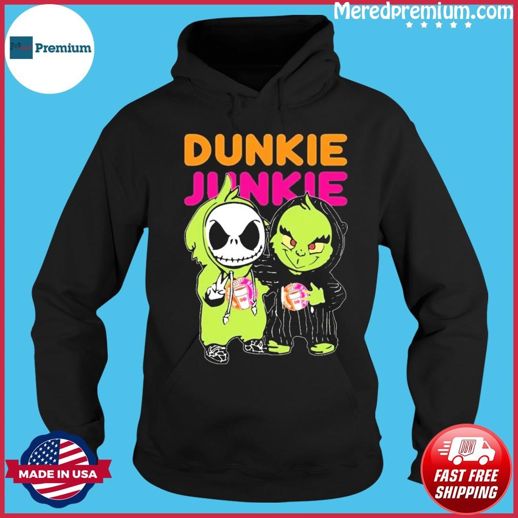 Friends Jack Skellington And Grinch Dunkin' Donuts Dunkie Shirt Hoodie.jpg