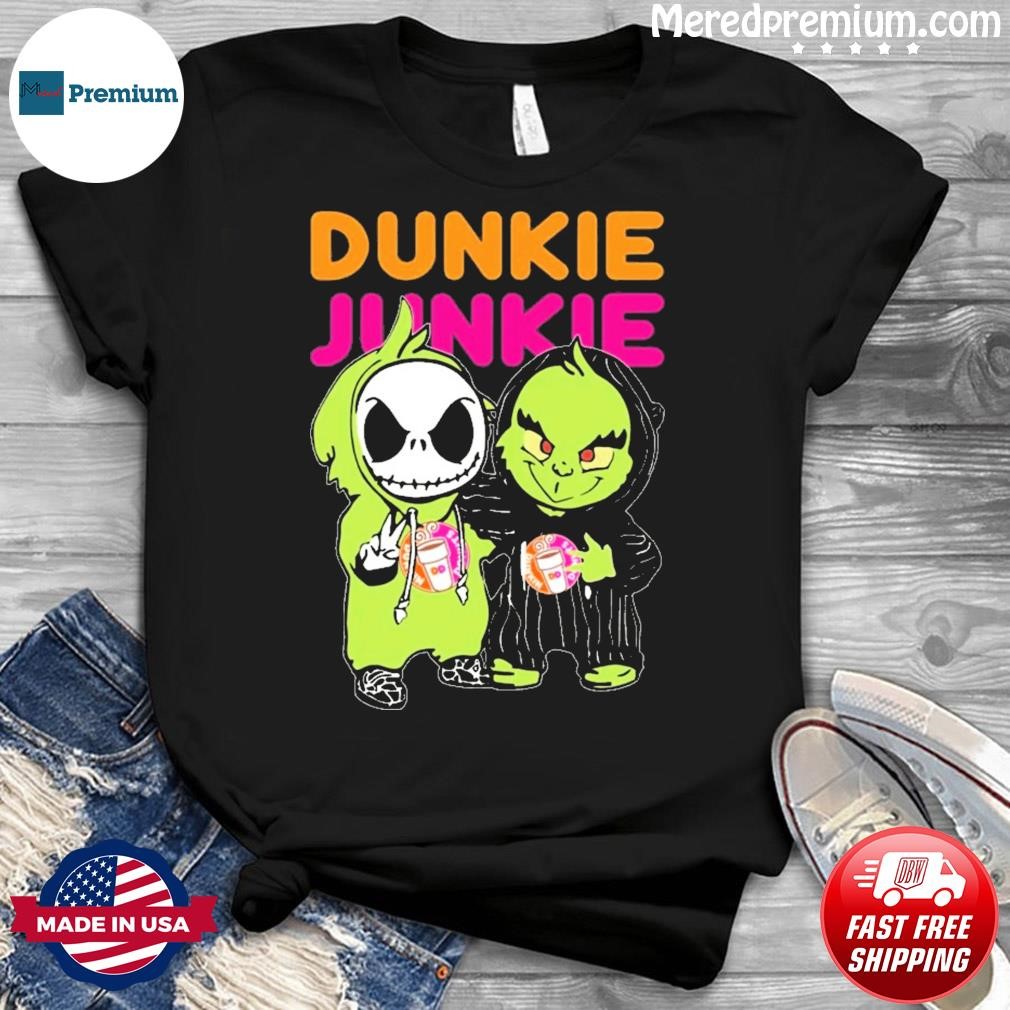 Friends Jack Skellington And Grinch Dunkin' Donuts Dunkie Shirt