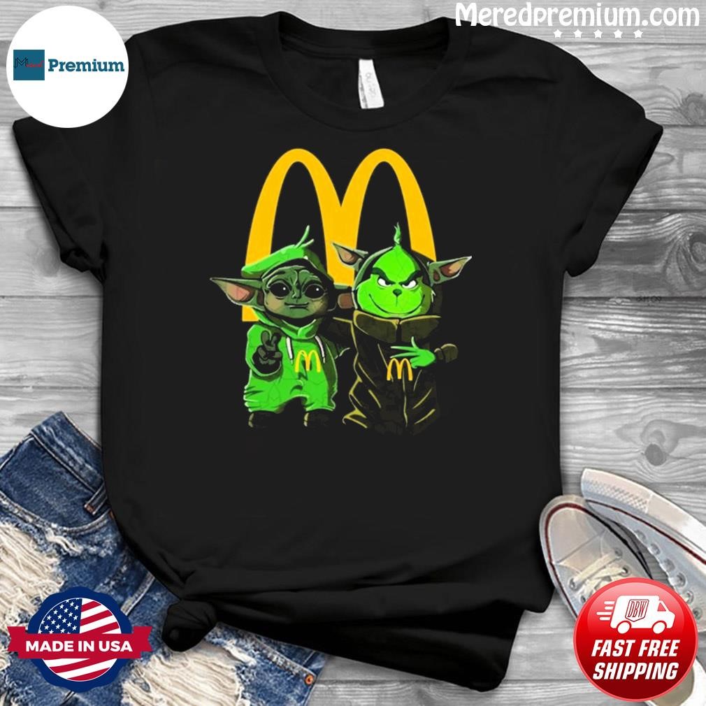 Friends Yoda and Grinch McDonald's Logo Shirt