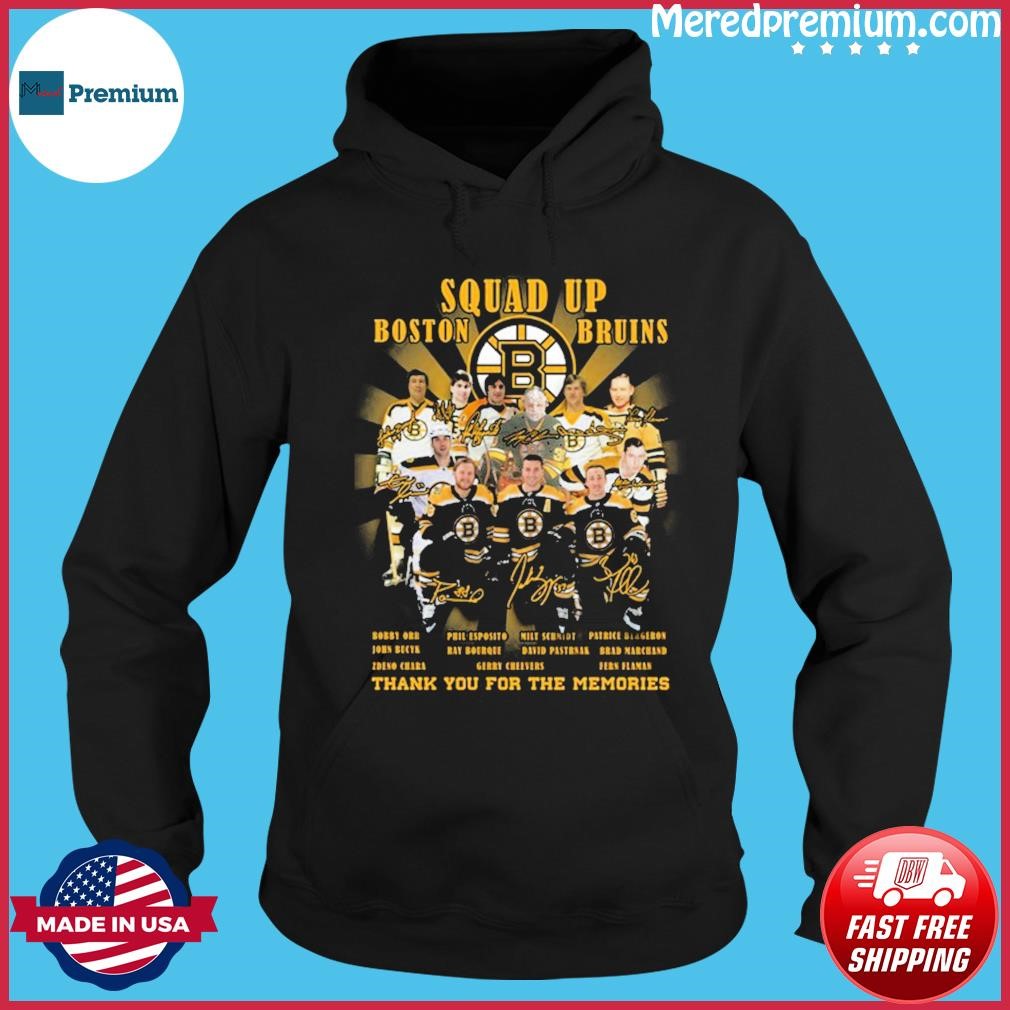 Official Boston Bruins squad up thank you for the memories name players shirt Hoodie.jpg