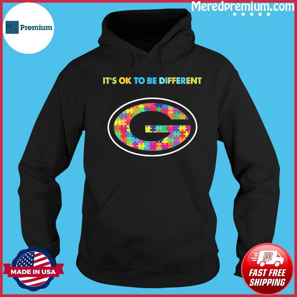 Green Bay Packers It's Ok To Be Different Autism Awareness Shirt Hoodie.jpg