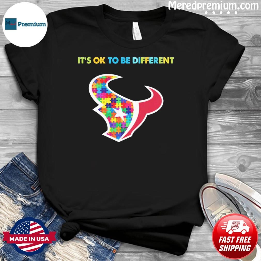 Houston Texans It's Ok To Be Different Autism Awareness Shirt