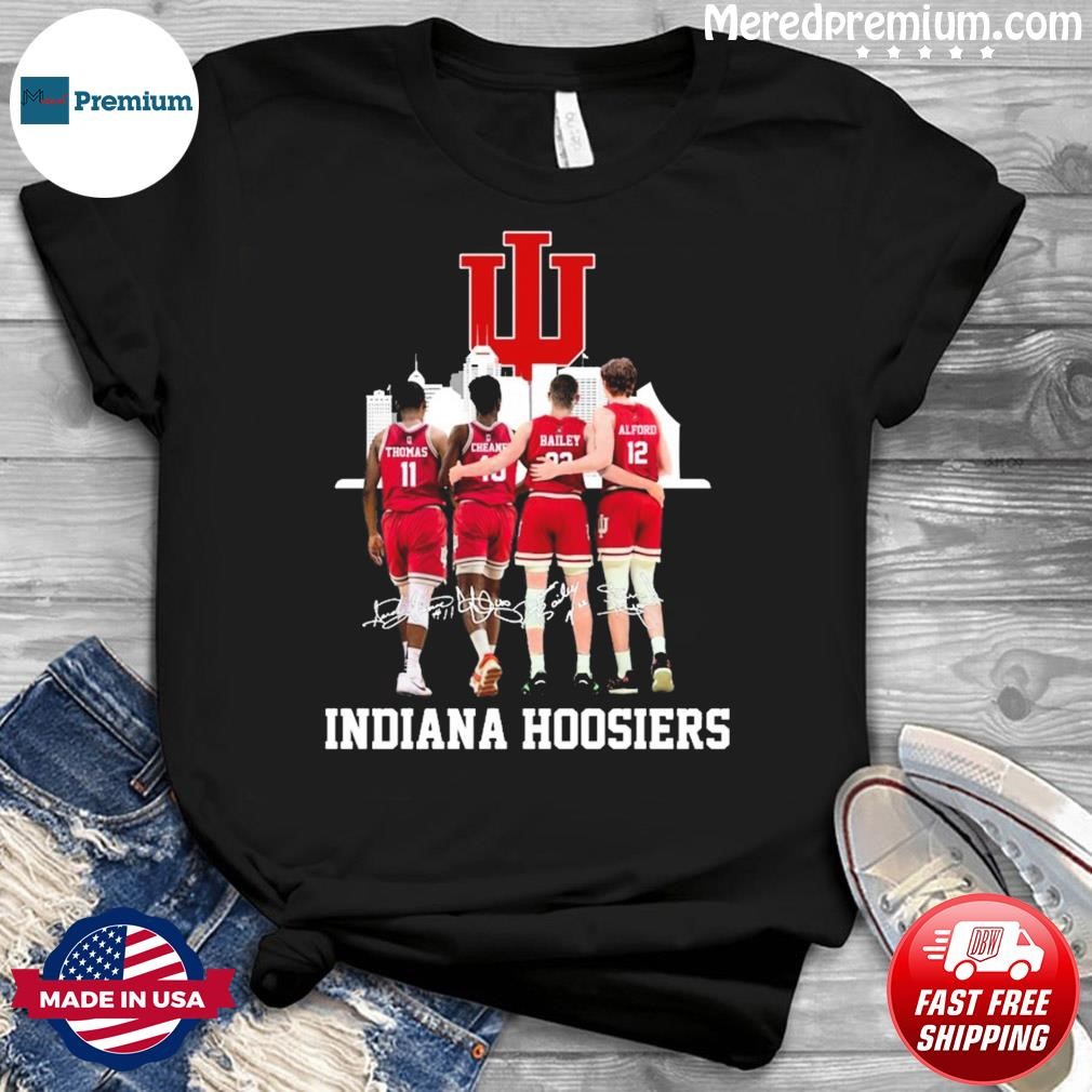 Indiana Hoosier Thomas Cheaney Bailey And Alford Signatures Shirt