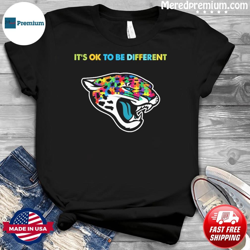 Jacksonville Jaguars It's Ok To Be Different Autism Awareness Shirt