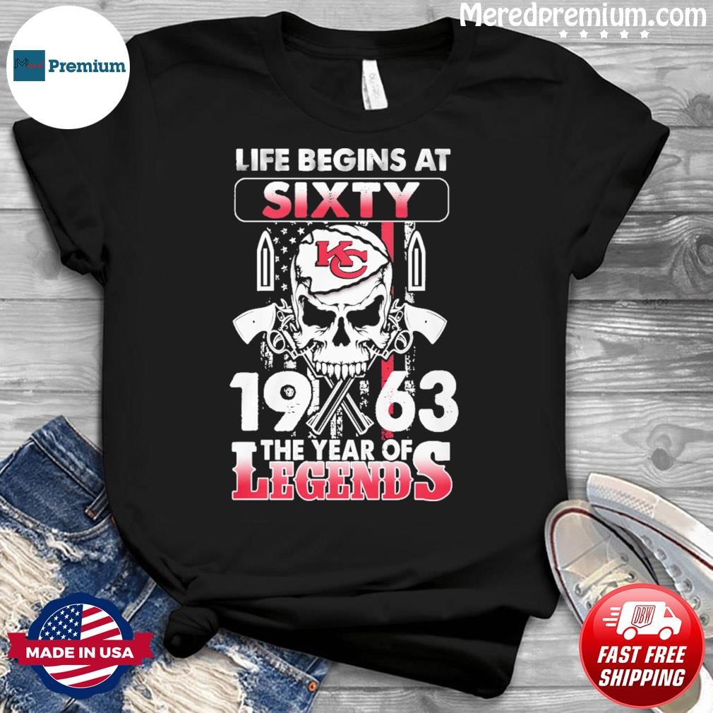 Kansas City Life Begins At Sixty 1963 The Year Of Legends American Flag Vintage Shirt