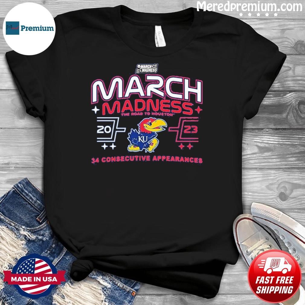 Kansas Jayhawks 2023 March Madness 33 Consecutive Shirt
