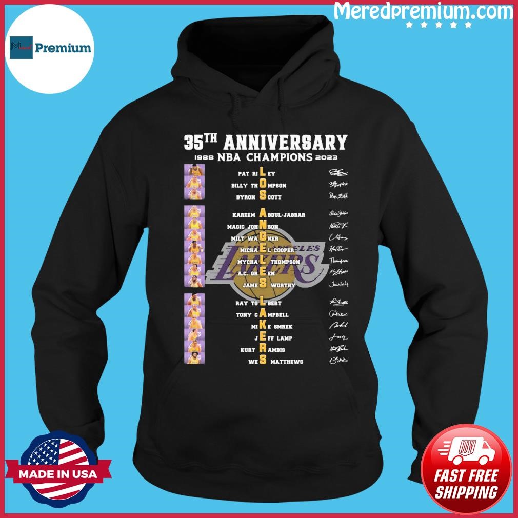 Los Angeles Lakers 35th Anniversary NBA Champions 1988-2023 Signatures Shirt Hoodie.jpg