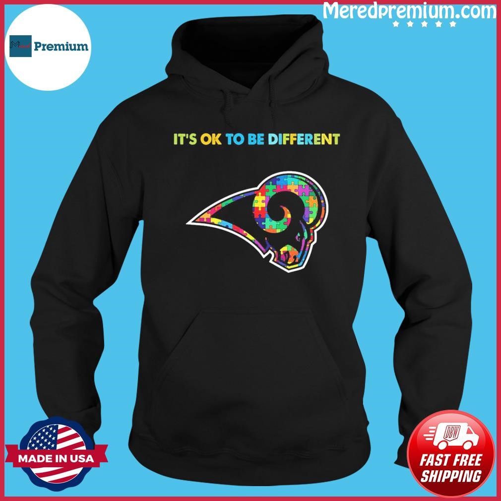 Los Angeles Rams It's Ok To Be Different Autism Awareness Shirt Hoodie.jpg