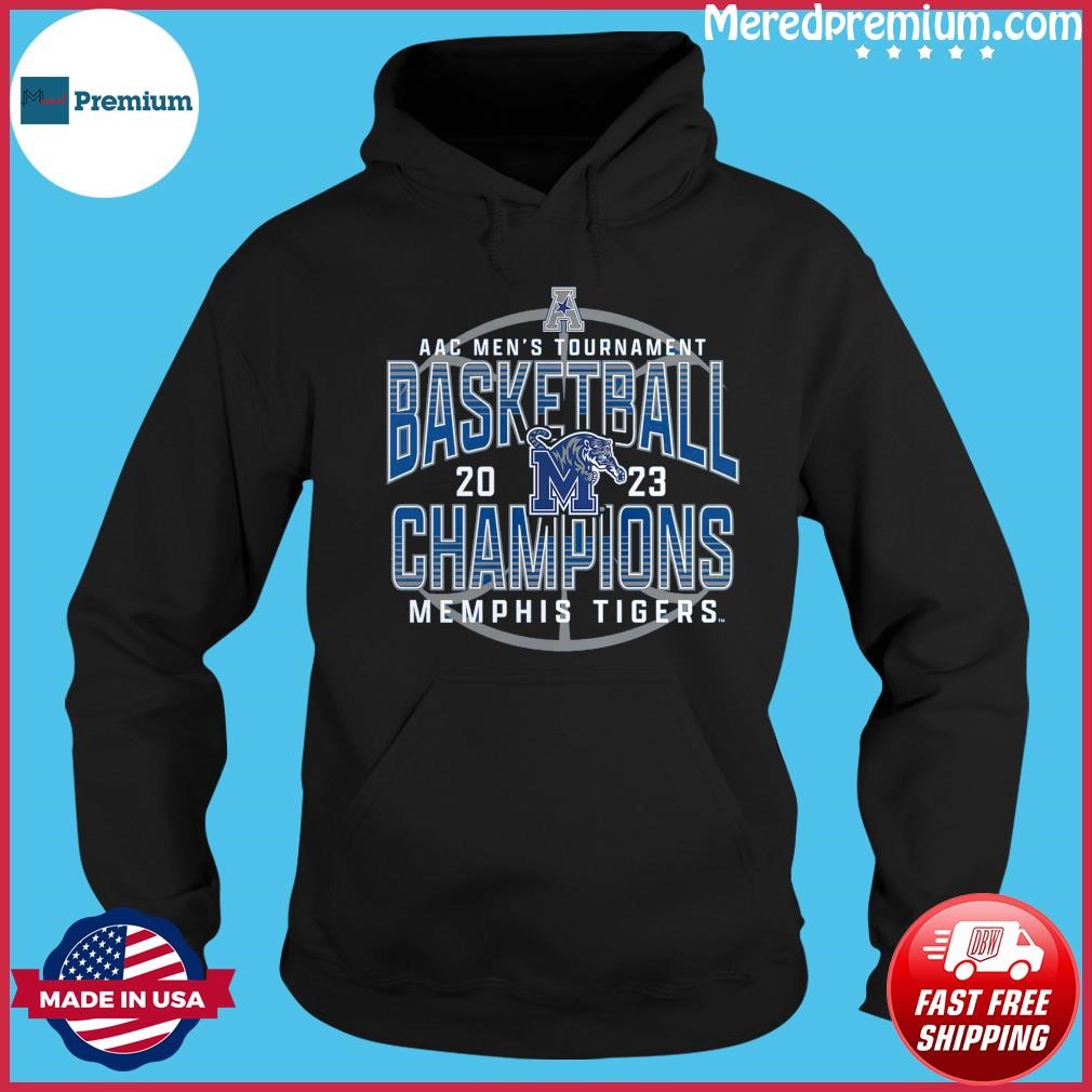 Memphis Tigers 2023 AAC Men's Basketball Conference Tournament Champions Shirt Hoodie.jpg