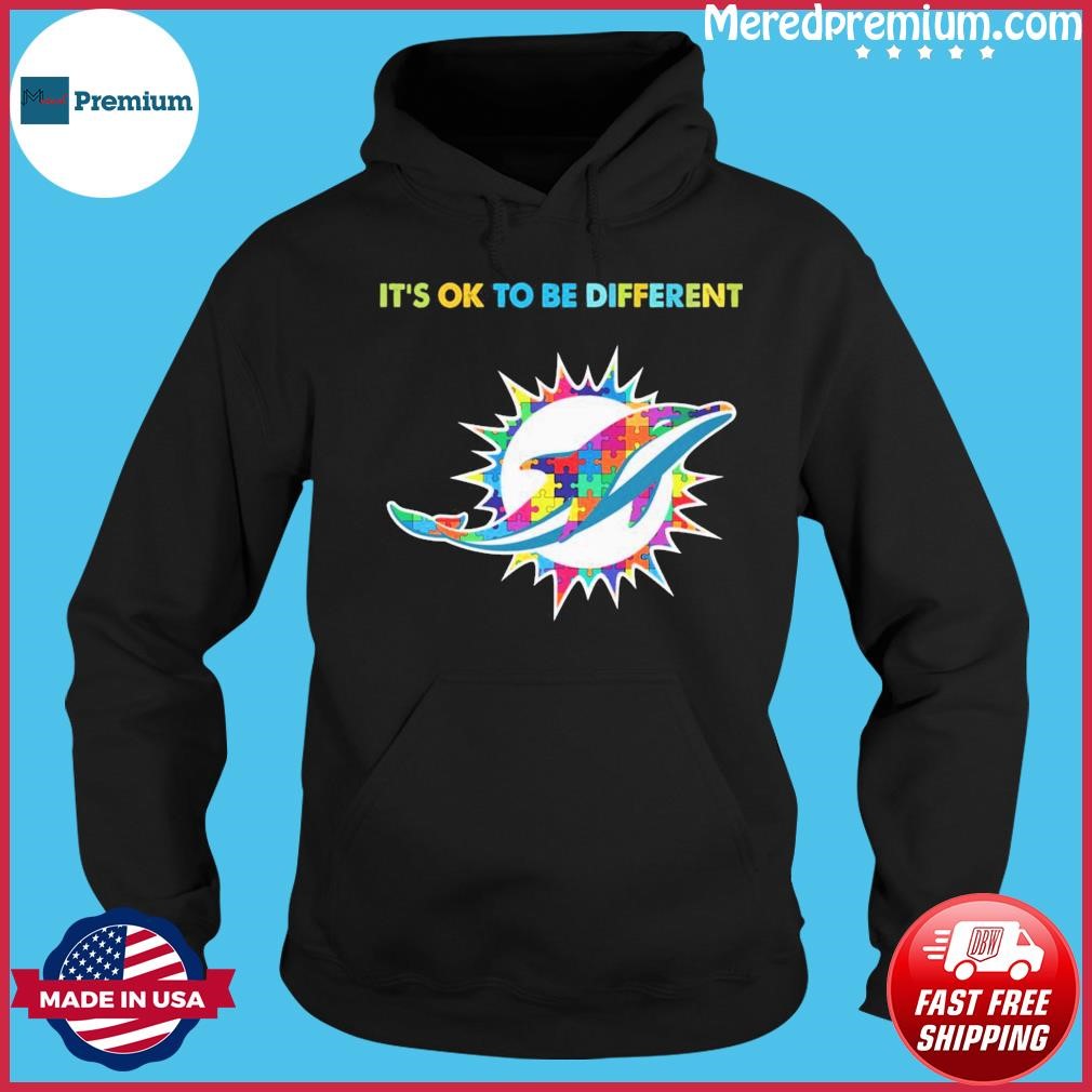 Miami Dolphins It's Ok To Be Different Autism Awareness Shirt Hoodie.jpg