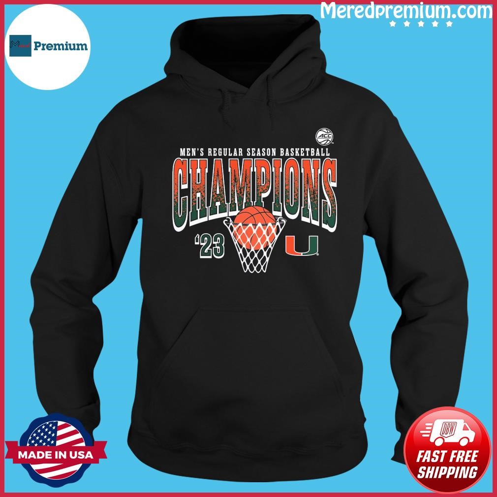 Miami Hurricanes ACC Men's Regular Season Basketball Champions 2023 Shirt Hoodie.jpg