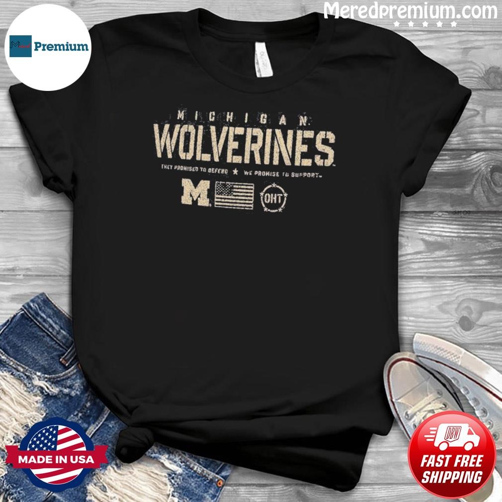 Michigan Wolverines Colosseum Big & Tall OHT Military Appreciation Playbook Shirt