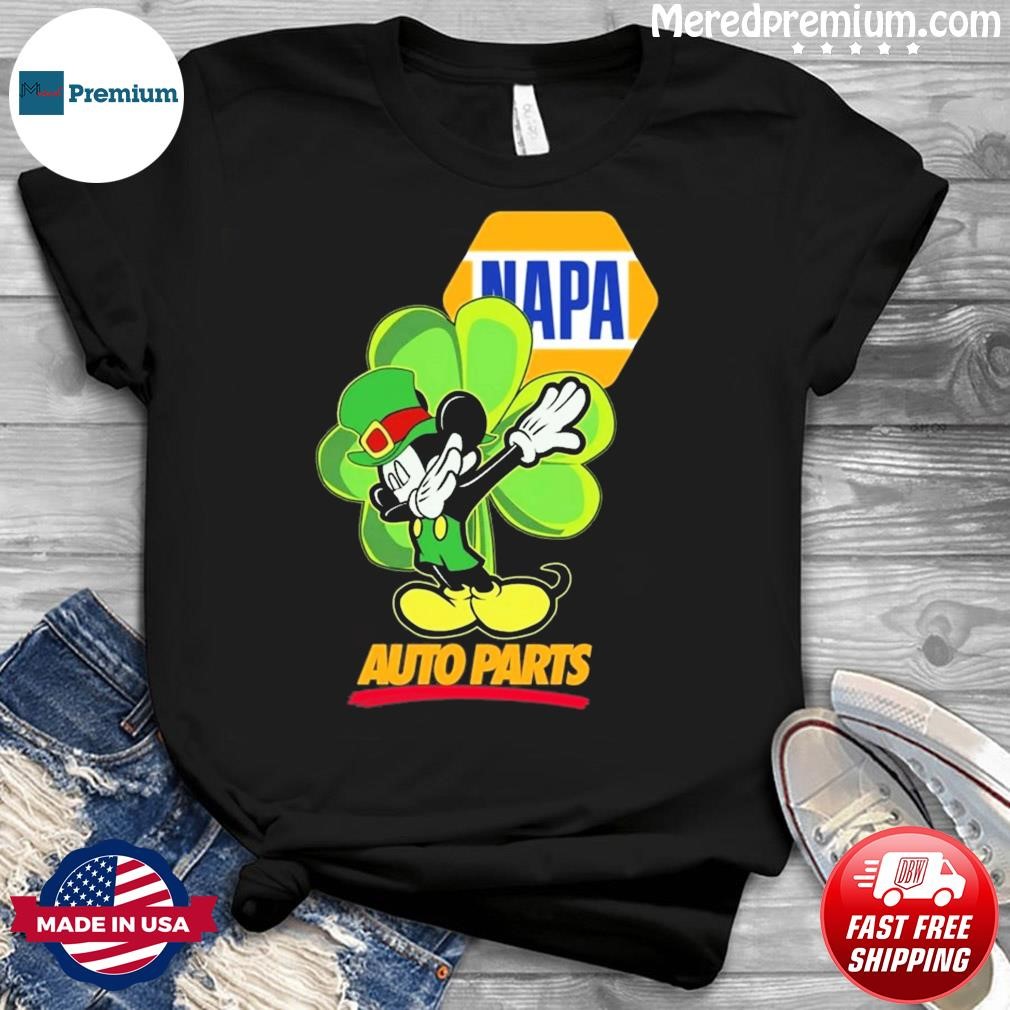 Mickey Mouse Dabbing Napa Auto Parts St Patrick's Day Shirt