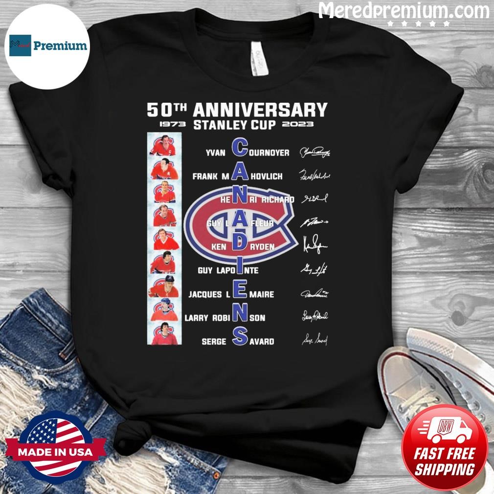 Montreal Canadiens 50th Anniversary 1973-2023 Stanley Cup Champions Signatures Shirt