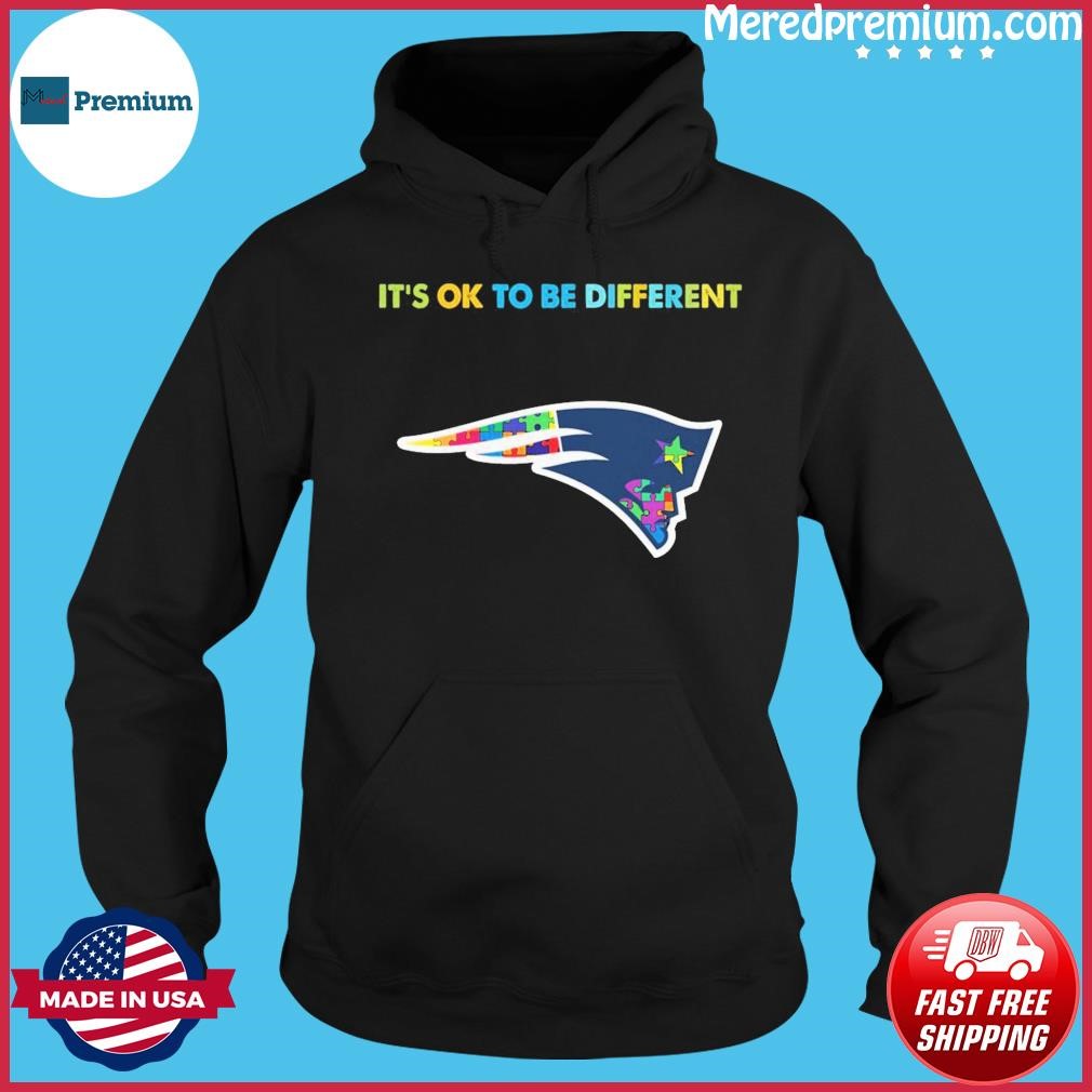 New England Patriots It's Ok To Be Different Autism Awareness Shirt Hoodie.jpg
