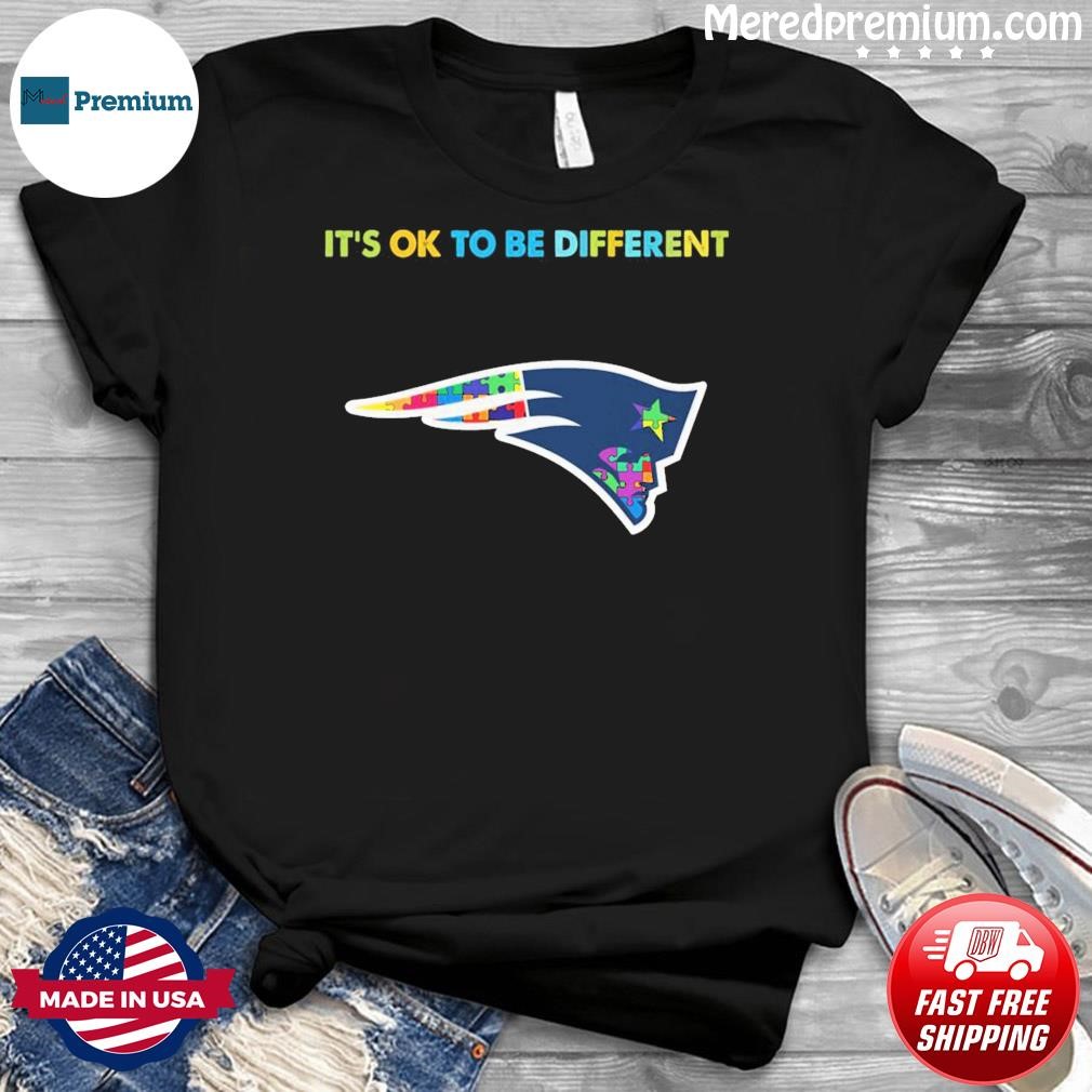 New England Patriots It's Ok To Be Different Autism Awareness Shirt