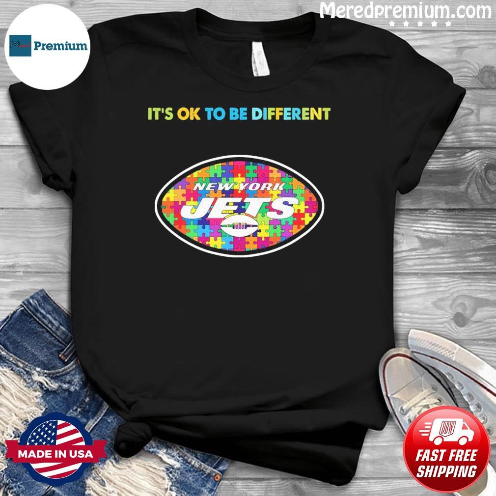 New York Jets It's Ok To Be Different Autism Awareness Shirt