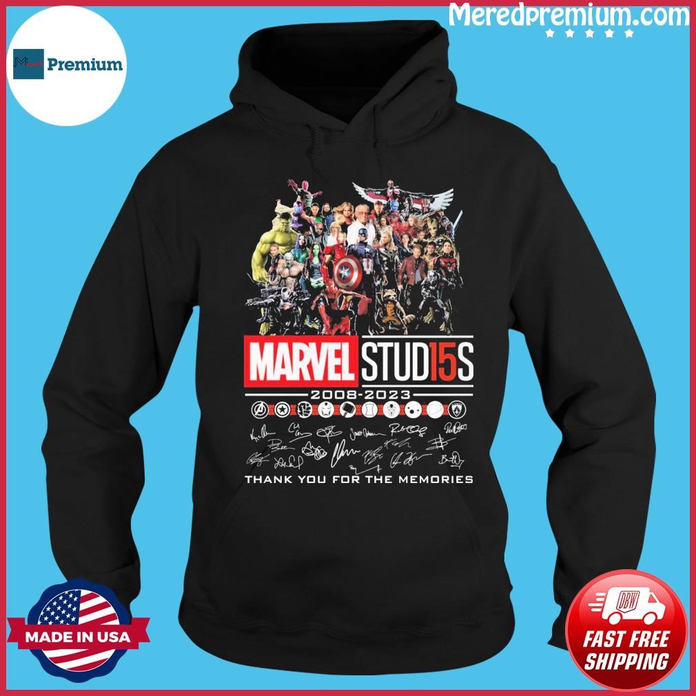 Official Marvel Studios Characters 2008-2023 Thank You For The Memories Signature Shirt Hoodie.jpg