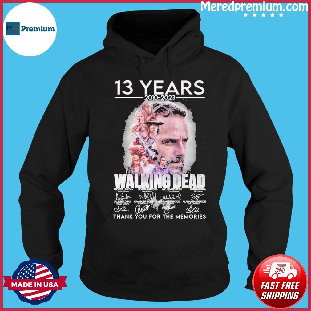 Official The Walking Dead 13 Years 2010 2023 Thank You For The Memories Signature Shirt Hoodie.jpg