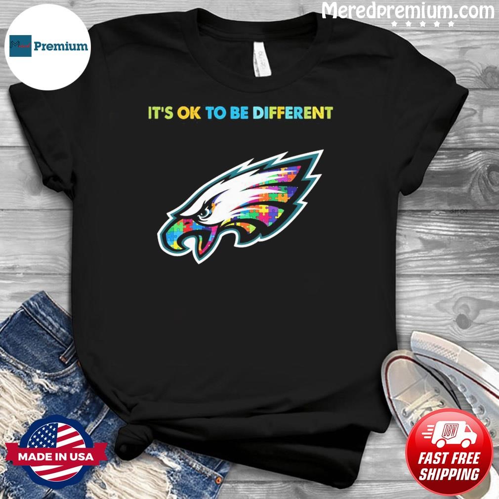 Philadelphia Eagles It's Ok To Be Different Autism Awareness Shirt
