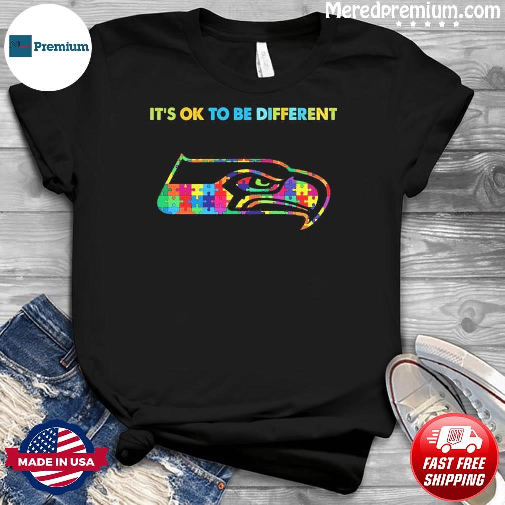Seattle Seahawks It's Ok To Be Different Autism Awareness Shirt