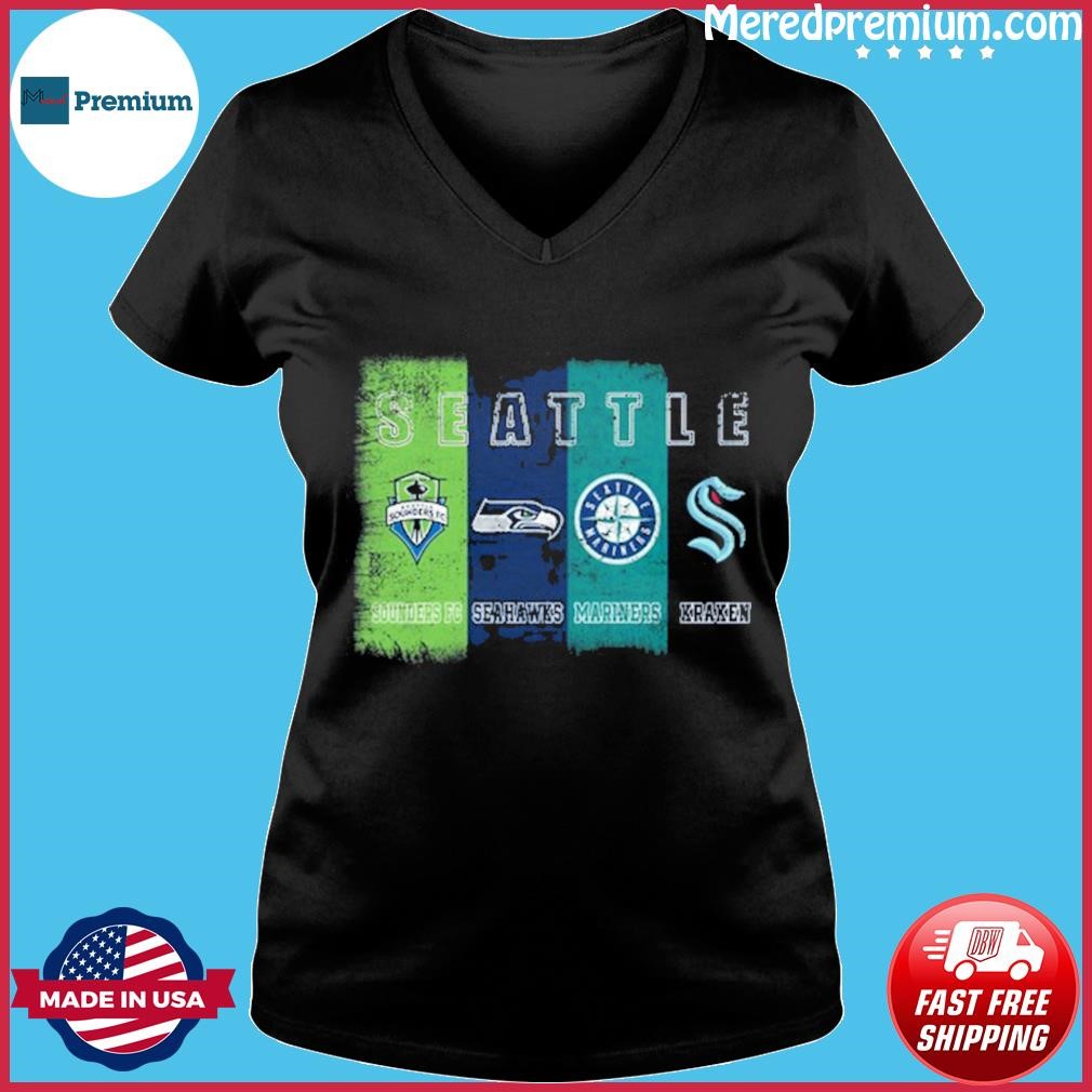 Seattle Kraken Seattle Seahawks And Seattle Mariners Signature Shirt,  hoodie, sweater, long sleeve and tank top