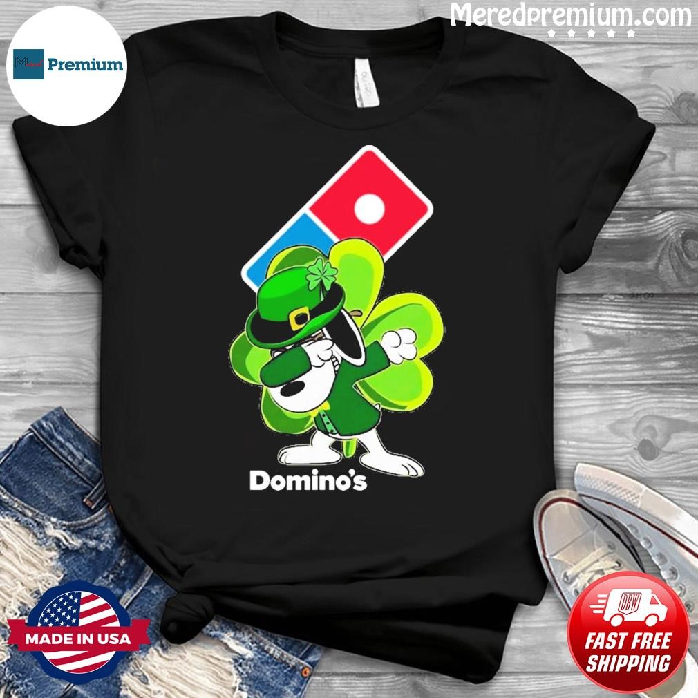Snoopy Dabbing And Domino's Pizza St Patrick's Day Shirt