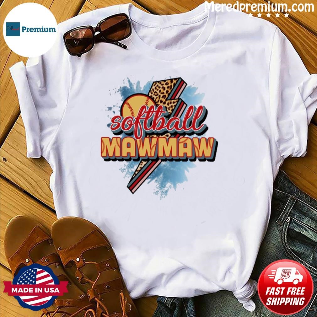 Softball Mawmaw Lightning Shirt