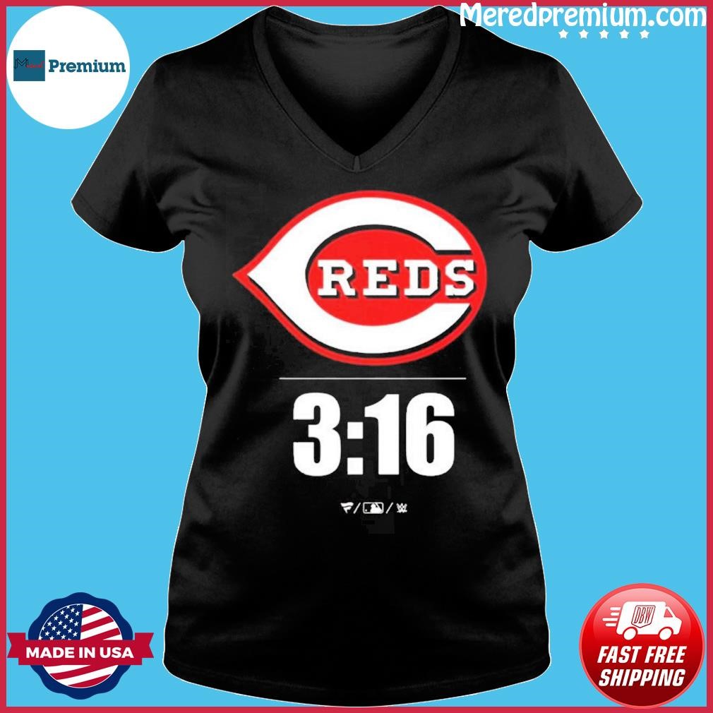 Stone Cold Steve Austin Black Cincinnati Reds 3 16 Shirt - Limotees