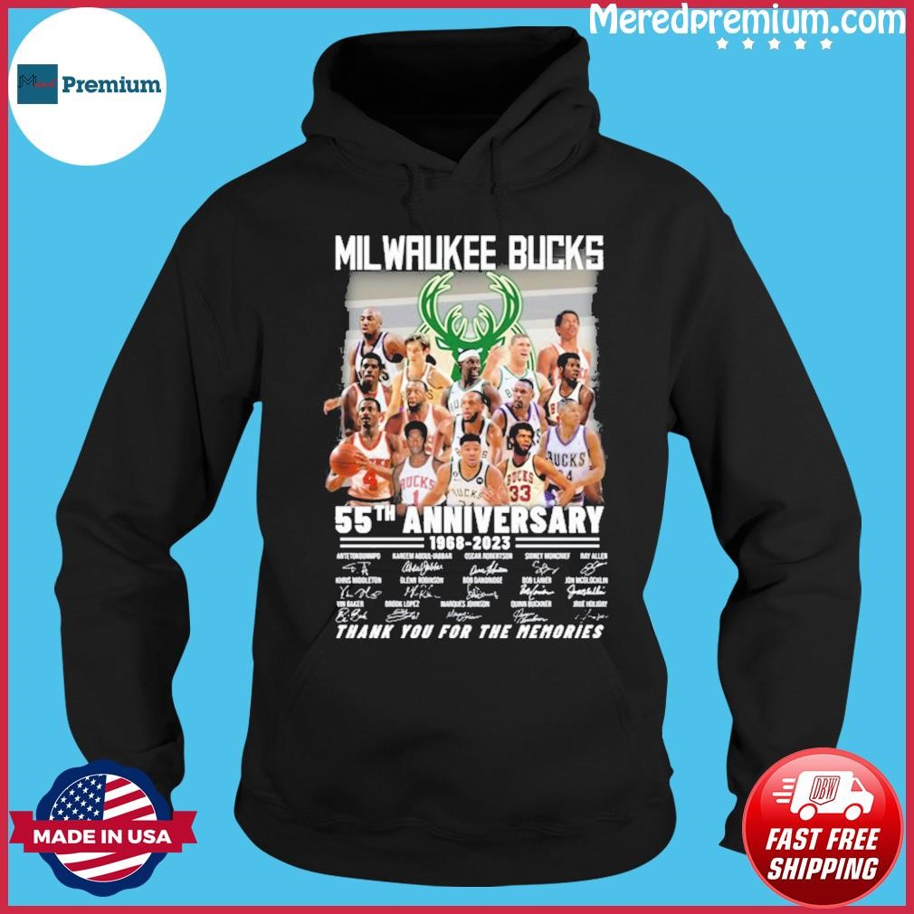 Milwaukee Bucks 55th Anniversary 1968 2023 Thank You For The Memories Player Signature Shirt Hoodie.jpg
