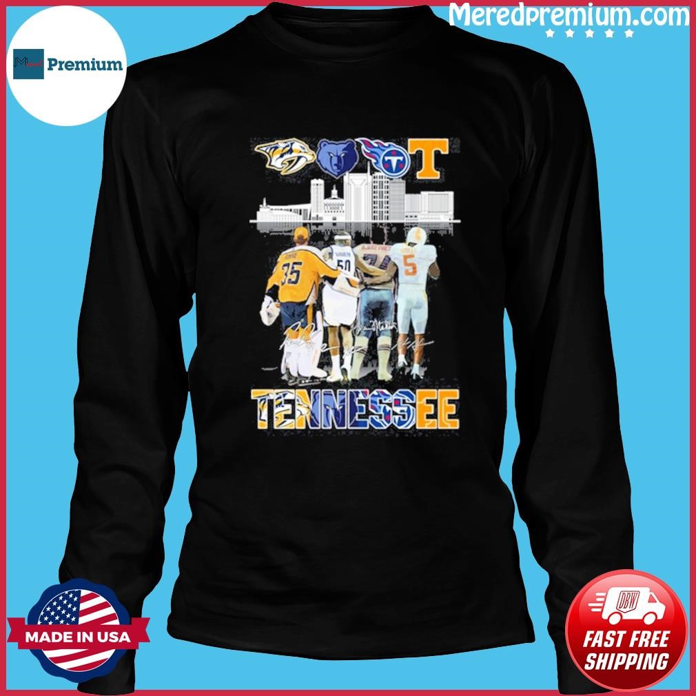 Tennessee Nashville Predators Memphis Grizzlies Tennessee Titans Tennessee  Volunteers Signature Shirt, hoodie, sweater and long sleeve