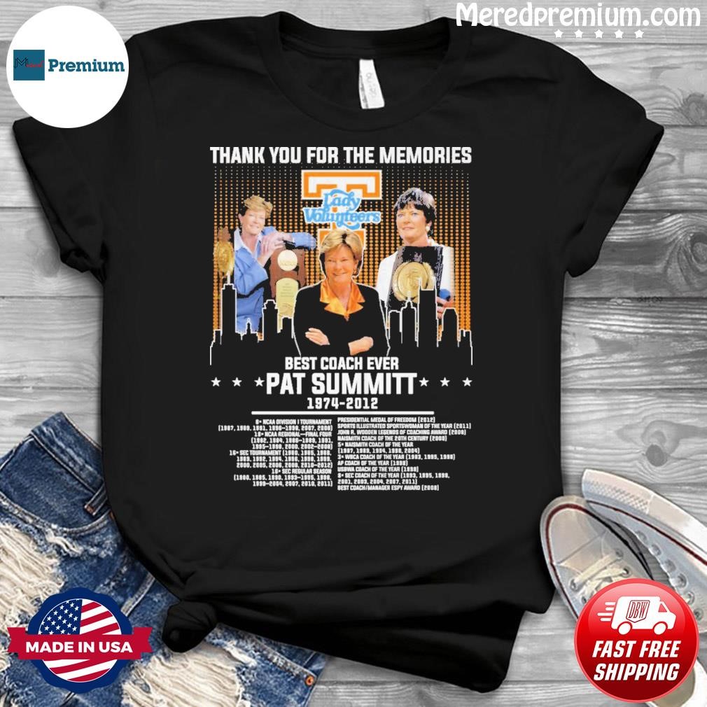 Thank You For The Memories Lady Volunteers Best Coach Ever Pat Summitt Shirt