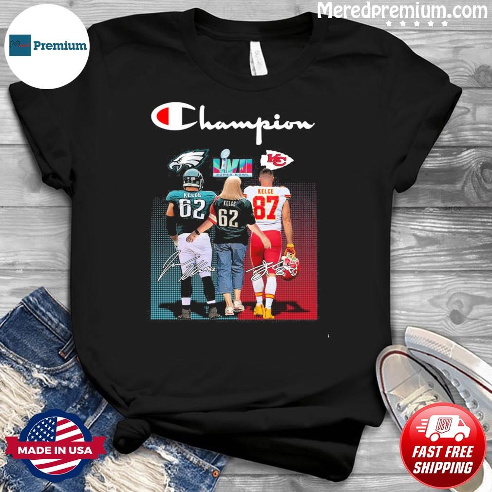 The First Brother Players To Face Each Other Kelce Pe, Kelce Super Bowl Ad Kelce Kc Champions Shirt