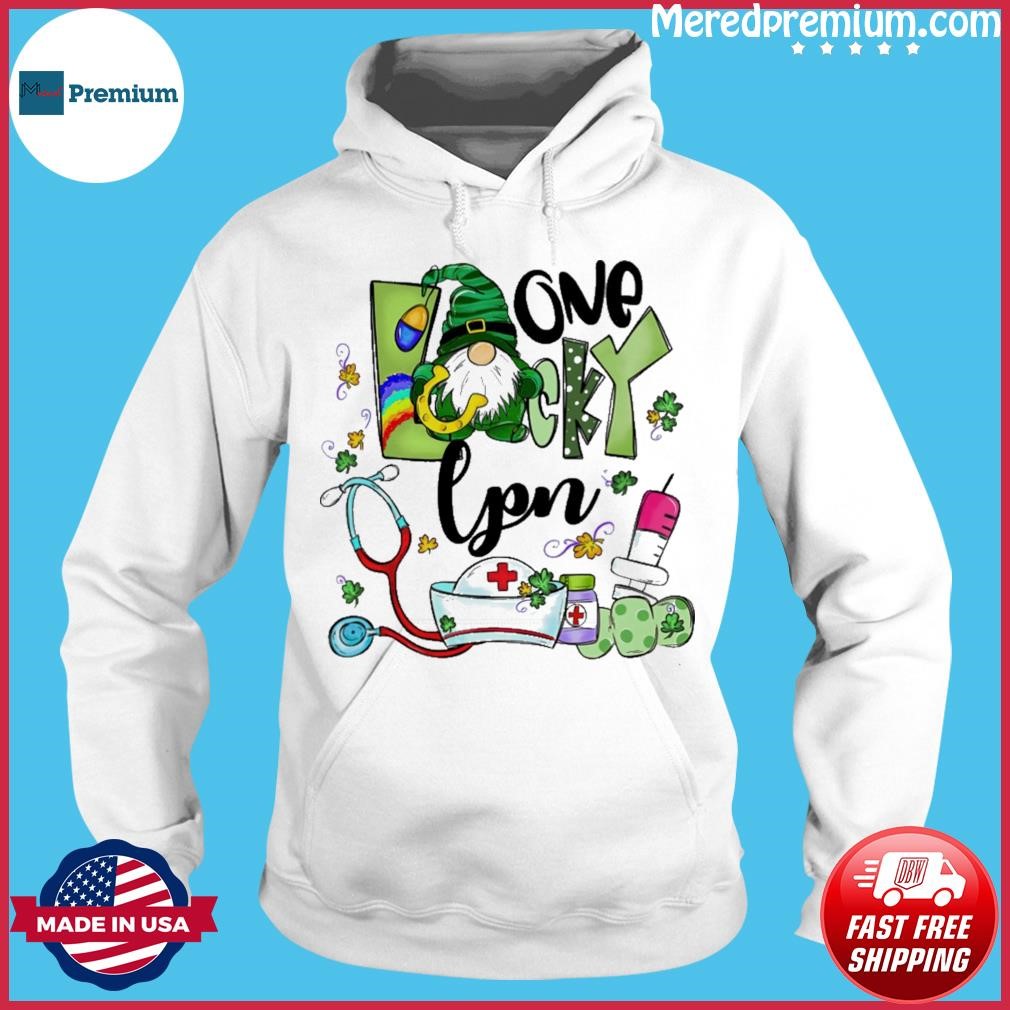 The St Patrick Day One Lucky Righteous Lpn Shirt Hoodie.jpg