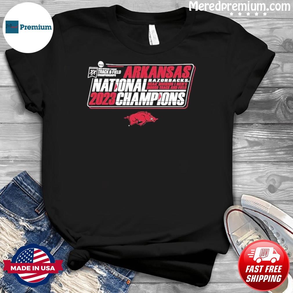 University Of Arkansas 2023 Men's Indoor Track & Field National Champions Shirt