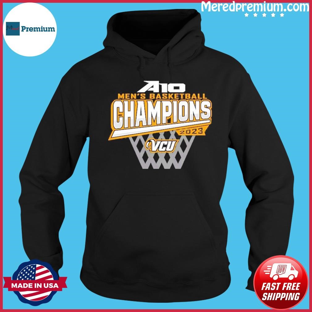 VCU Rams 2023 Atlantic 10 Men's Basketball Conference Tournament Champions Locker Room Shirt Hoodie.jpg
