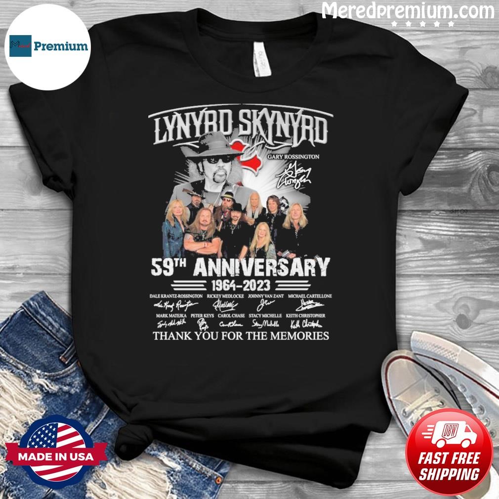 Lynyrd Skynyrd 59th Anniversary 1964 22023 Thank You For The Memories Signature Shirt
