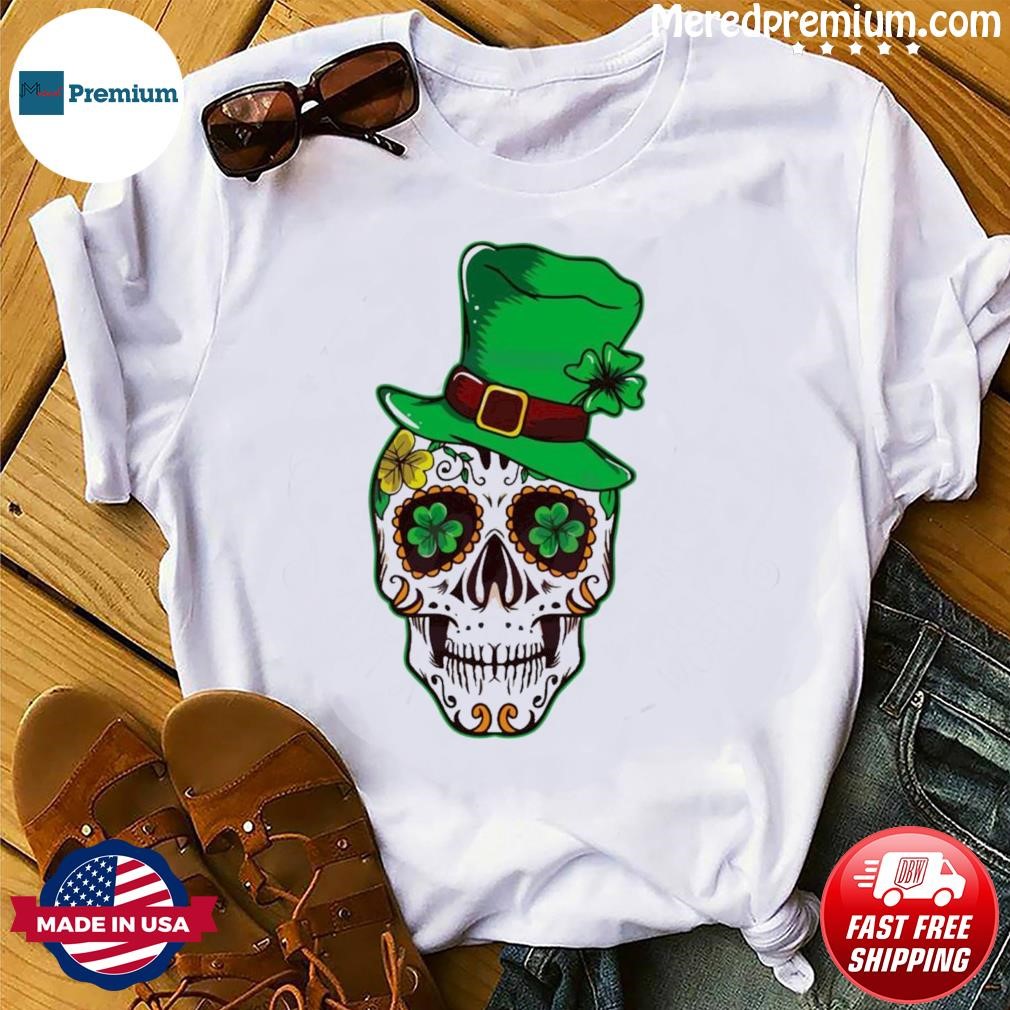Sugar Irish Clover Skull St Patrick’s Day Shirt