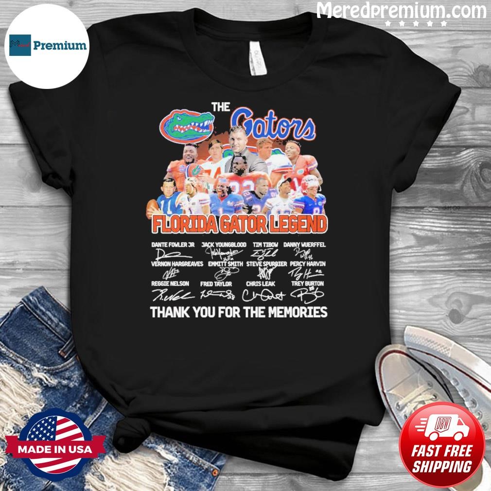 The Gators Florida Gator Legends Teams Thank You For The Memories Signature Shirt