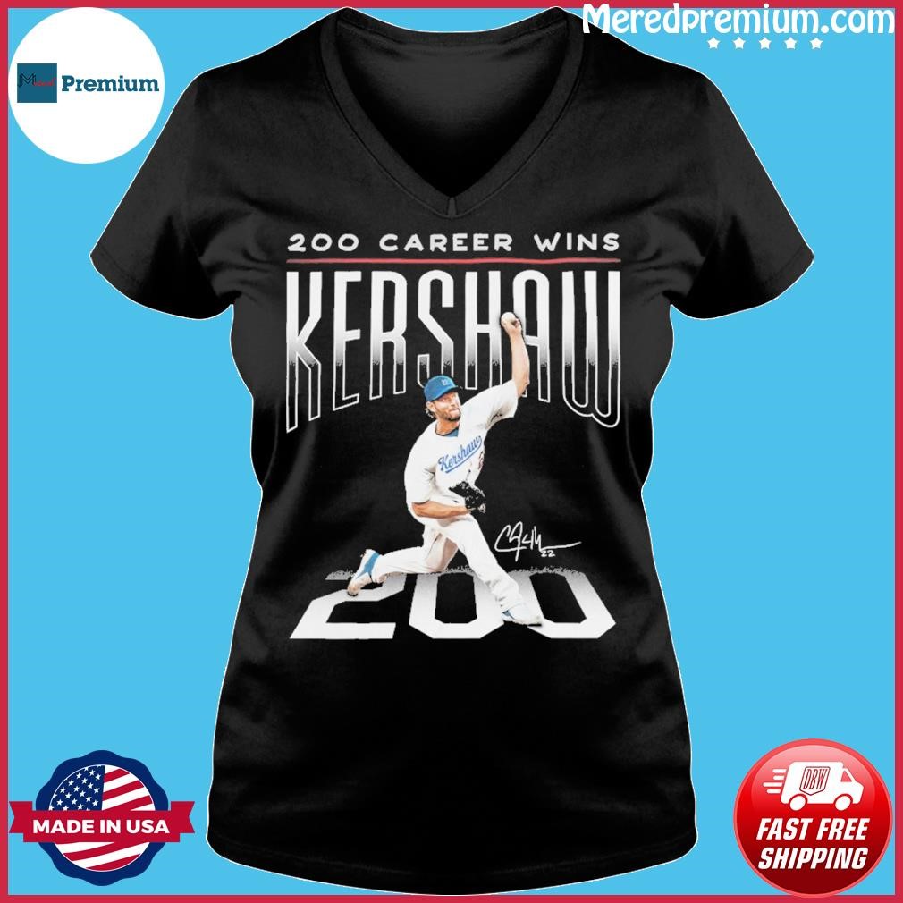 Clayton Kershaw Los Angeles Dodgers 200 career wins signature