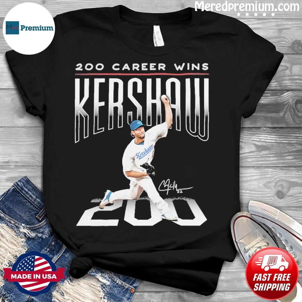 Clayton kershaw 200 signature shirt, hoodie, sweater, long sleeve and tank  top