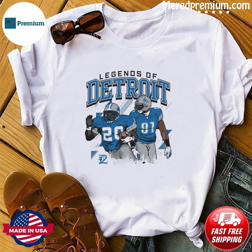 Official Calvin johnson and barry sanders legends of detroit lions T-shirt,  hoodie, tank top, sweater and long sleeve t-shirt