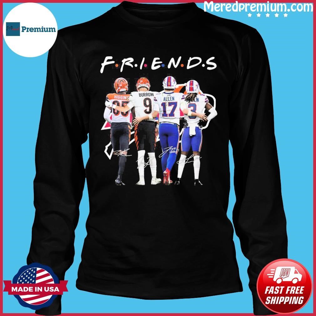 Friends Tee Higgins Joe Burrow Josh Allen And Damar Hamlin Signatures Funny  T Shirts - Banantees