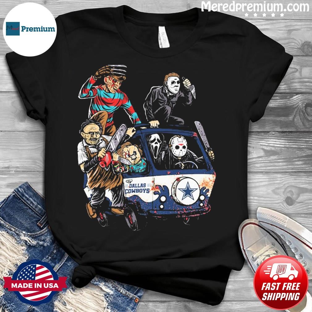 Halloween Horror Characters Driving Car Dallas Cowboys T-shirt, hoodie,  sweater, long sleeve and tank top