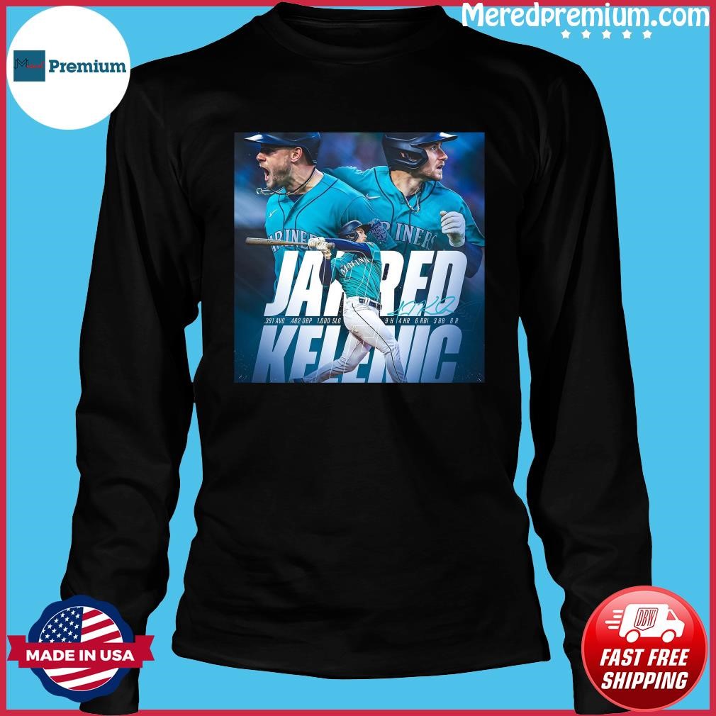 Official seattle mariners jarred kelenic signature T-shirt, hoodie, tank  top, sweater and long sleeve t-shirt